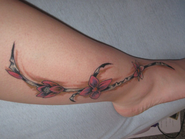 tetování na noze